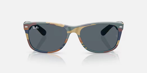 Ray-Ban® New Wayfarer™ Sunglasses - Matte Blue & Blue Camouflage Frame/Blue Lenses