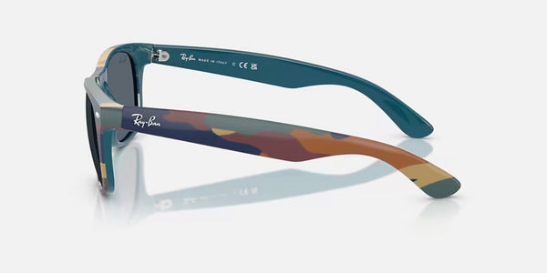 Ray-Ban® New Wayfarer™ Sunglasses - Matte Blue & Blue Camouflage Frame/Blue Lenses
