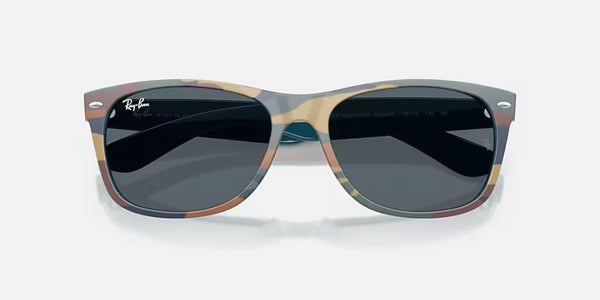 Ray-Ban® New Wayfarer™ Sunglasses - Matte Blue & Blue Camouflage Frame/Blue Lenses