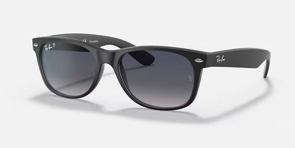 Ray-Ban® New Wayfarer™ Sunglasses - Matte Black Frame/Blue Gradient Polarized Lenses