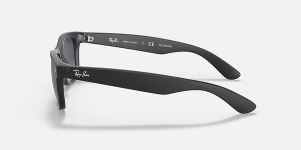 Ray-Ban® New Wayfarer™ Sunglasses - Matte Black Frame/Blue Gradient Polarized Lenses