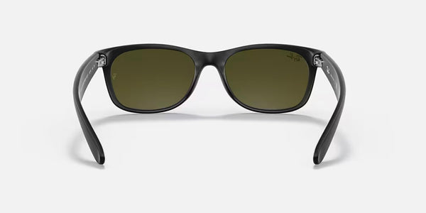 Ray-Ban® New Wayfarer™ Sunglasses - Matte Rubber Black Frame/Blue Flash Lenses