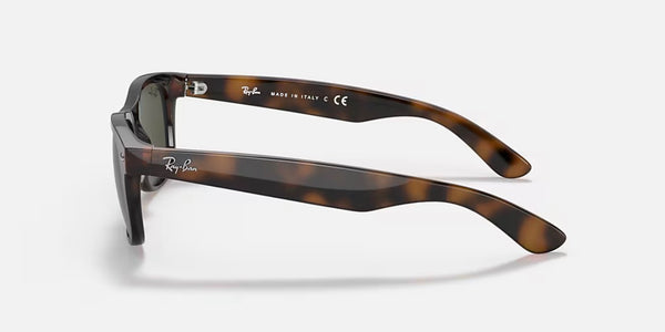 Ray-Ban® New Wayfarer™ Sunglasses - Polished Tortoise Frame/G-15 Green Lenses