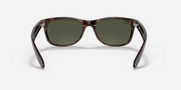 Ray-Ban® New Wayfarer™ Sunglasses - Polished Tortoise Frame/G-15 Green Lenses