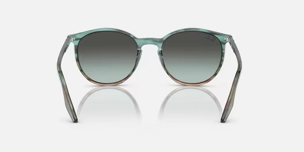 Ray-Ban® RB2204™ Sunglasses - Polished Striped Blue & Green Frame/Blue Vintage Lenses