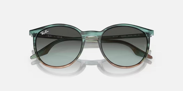 Ray-Ban® RB2204™ Sunglasses - Polished Striped Blue & Green Frame/Blue Vintage Lenses