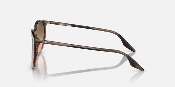 Ray-Ban® RB2204™ Sunglasses - Polished Striped Brown & Red Frame/Pink-Black Lenses