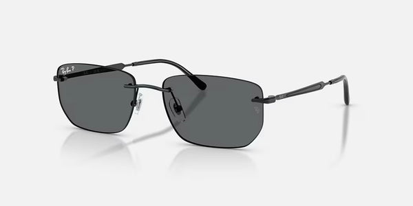 Ray-Ban® RB3768™ Sunglasses - Polished Black Frame/Dark Grey Polarized Lenses