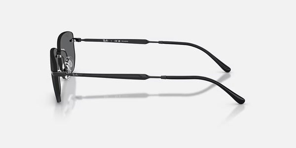 Ray-Ban® RB3768™ Sunglasses - Polished Black Frame/Dark Grey Polarized Lenses