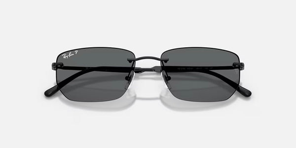 Ray-Ban® RB3768™ Sunglasses - Polished Black Frame/Dark Grey Polarized Lenses