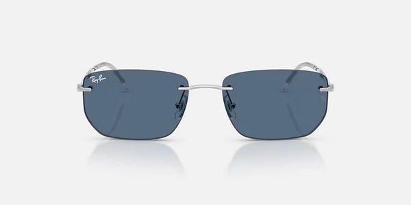 Ray-Ban® RB3768™ Sunglasses - Polished Silver Frame/Dark Blue Lenses