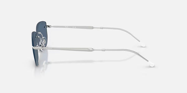 Ray-Ban® RB3768™ Sunglasses - Polished Silver Frame/Dark Blue Lenses