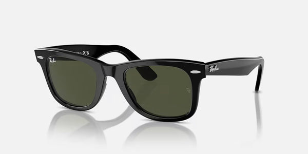 Ray-Ban® Original Wayfarer Classic™ Sunglasses - Polished Black Frane/G-15 Green Lenses
