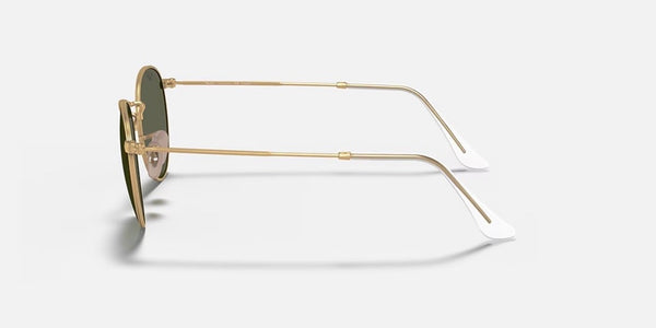 Ray-Ban® Round Metal™ Sunglasses - Matte Arista Gold Frame/G-15 Green Polarized Lenses