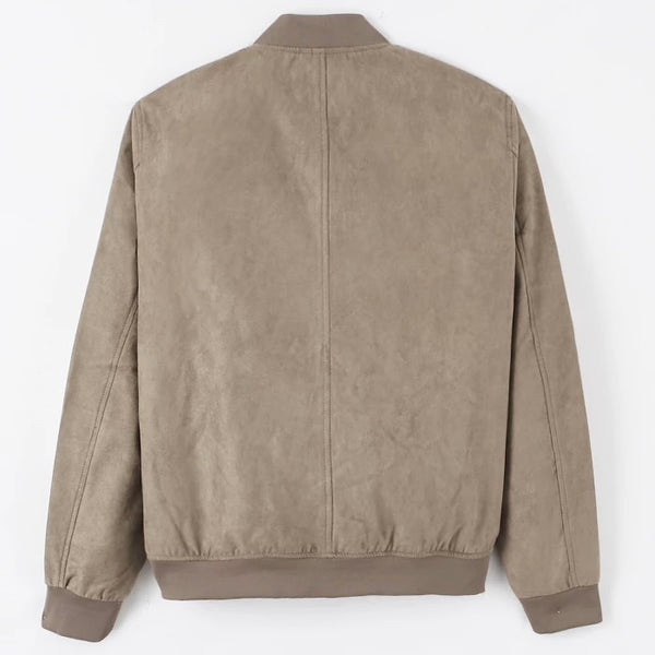 Jack & Jones Faux Suede Bomber Jacket - Falcon