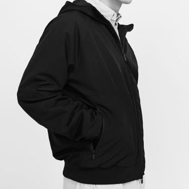 Jack & Jones Perfect Hooded Bomber Jacket - Black