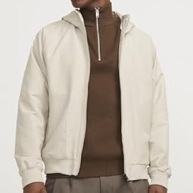 Jack & Jones Perfect Hooded Bomber Jacket - Moonbeam