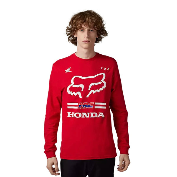 Fox Racing Fox x Honda Men's Long Sleeved Premium Tee - Flame Red