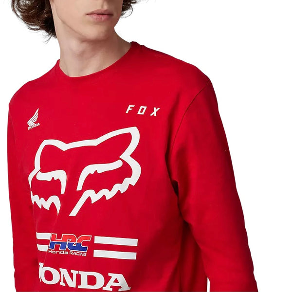 Fox Racing Fox x Honda Men's Long Sleeved Premium Tee - Flame Red