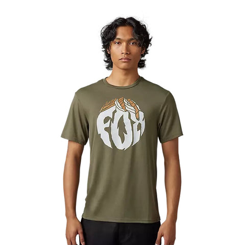 Fox Racing Turnout Men's Short Sleeved Tech Tee - Olive Green
