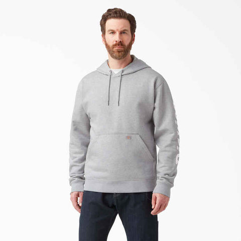 Dickies Men's Water Repellent Sleeve Logo Hoodie - Grey