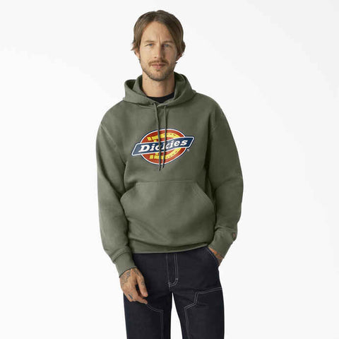 Dickies Men's Water Repellent Traditional Chest Logo Hoodie - Moss Green