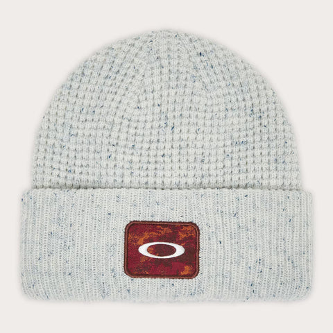 Oakley Ellipse Patch Waffle Beanie - Arctic White