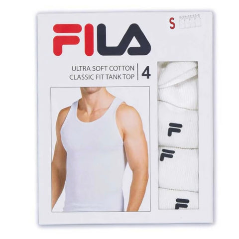 Fila Men's Athletic Tank Top - 4 Pack - White