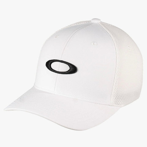 Oakley Ellipse Mesh Flexfit Golf Hat - White/Black