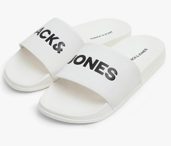 Jack & Jones Men's Moulded Pool Slide - Bright White