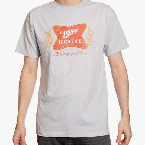 Officially Licensed Miller High Life Men's Short Sleeved Tee - Grey