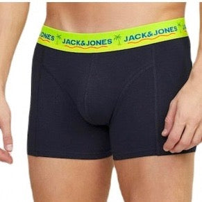 Jack & Jones Men's 3 Pack Cotton Trunks - Thomas Solid