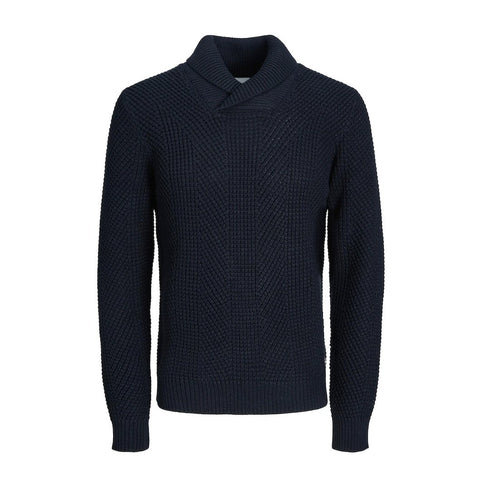 Jack & Jones Stanford Shawl Neck Sweater - Navy Blazer