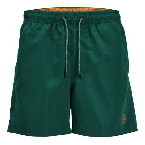 Jack & Jones Fiji Solid Swim Short - Dark Green