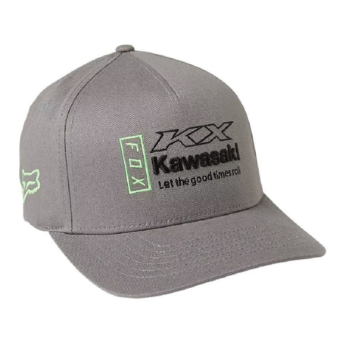 Fox Racing Kawasaki x Fox FlexFit Hat - Pewter Grey