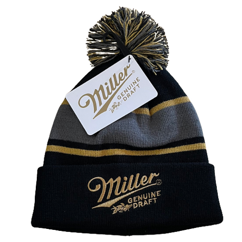 Officially Licensed Miller Genuine Draft Pom Pom Winter Hat