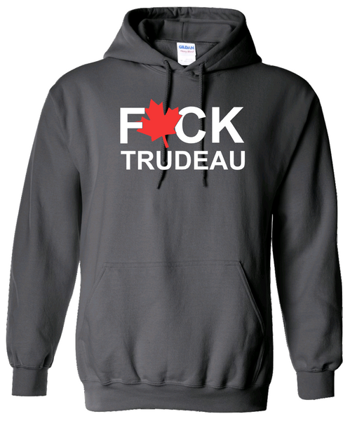 Anti Justin Trudeau Fuck Trudeau Embedded Maple Leaf Hoodie