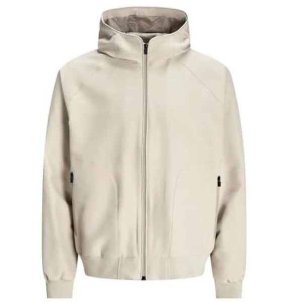 Jack & Jones Perfect Hooded Bomber Jacket - Moonbeam