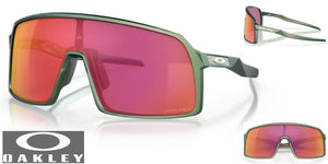 Oakley Sutro Sunglasses - Matte Silver Green Frame/Prizm Road Jade Lenses