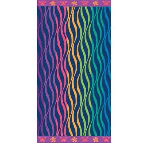 Jacquard Rainbow Waves Luxurious Towel