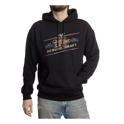 Officially Licensed Miller Genuine Draft Men's Hoodie - Black