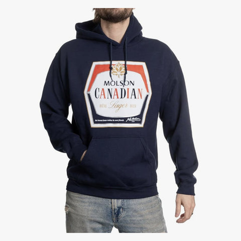 Officially Licensed Molson Canadian Men's Hoodie - Navy