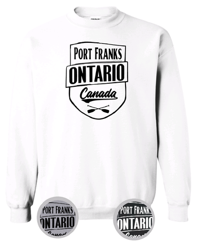 Ontario's West Coast - Port Franks - Crossed Paddles Crewneck Sweater