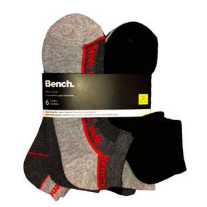 Bench Cushioned Socks 6 Pack Men's - Size 10-13 Ankle Logo