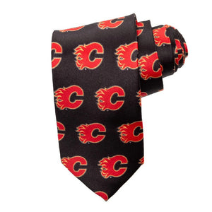 Officially Licensed NHL Tie - Calgary Flames - Classic Design