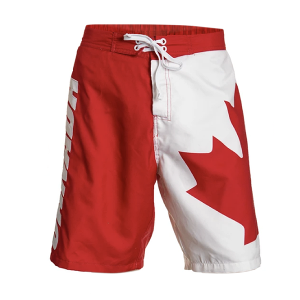 Men's Canada Flag Boardshorts - Red/White