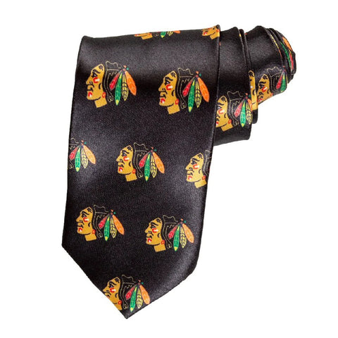 Officially Licensed NHL Tie - Chicago Blackhawks - Classic Design