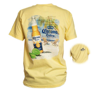Officially Licensed Corona Extra Men's Short Sleeved Tee - Banana Yellow