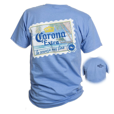 Officially Licensed Corona Extra Men's Short Sleeved Tee - Perrywinkle