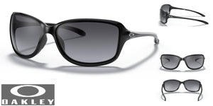 Oakley Cohort Women's Sunglasses - Polished Black Frame/Grey Gradient Polarized Lenses